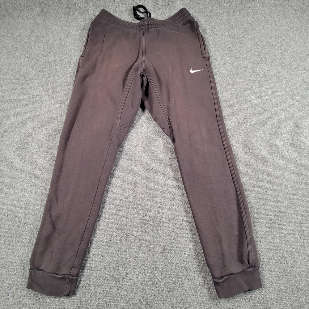 Nike Joggers Mens Medium Charcoal‎ Gray Fleece Athletic Sweatpants 826431-010